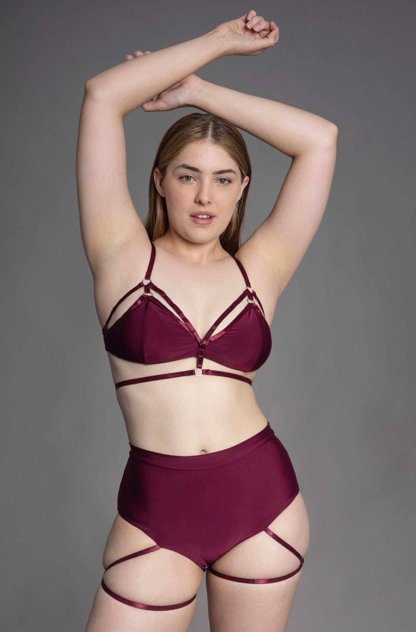 AMBER HIGH WAIST BOTTOM MULBERRY