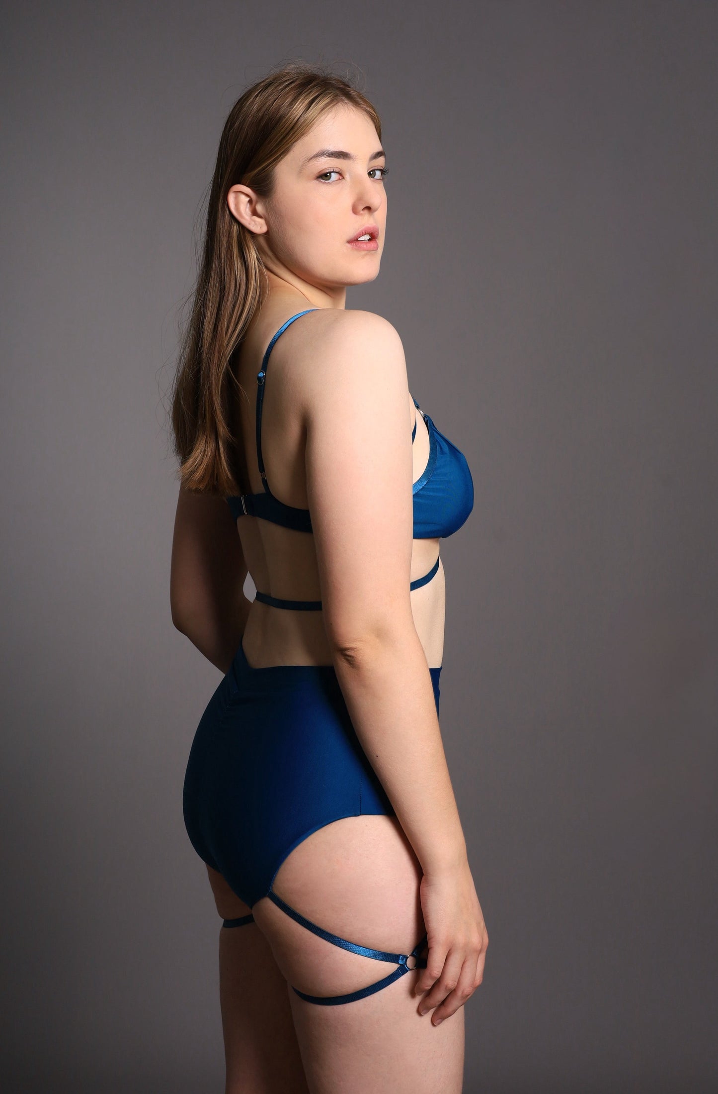 AMBER HIGH WAIST BOTTOM BLUE