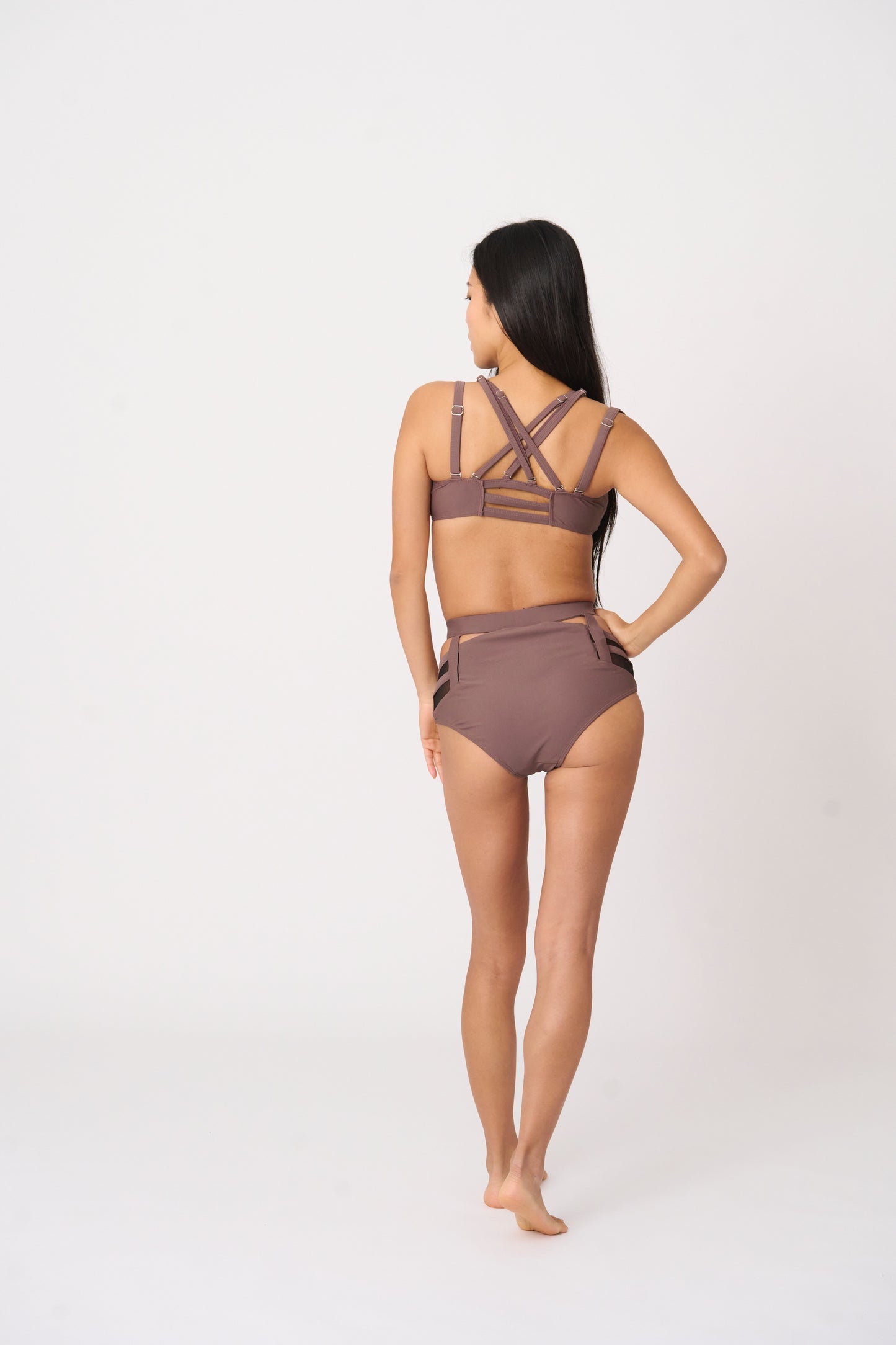 CHARLOTTE HIGH WAIST MAHOGANY