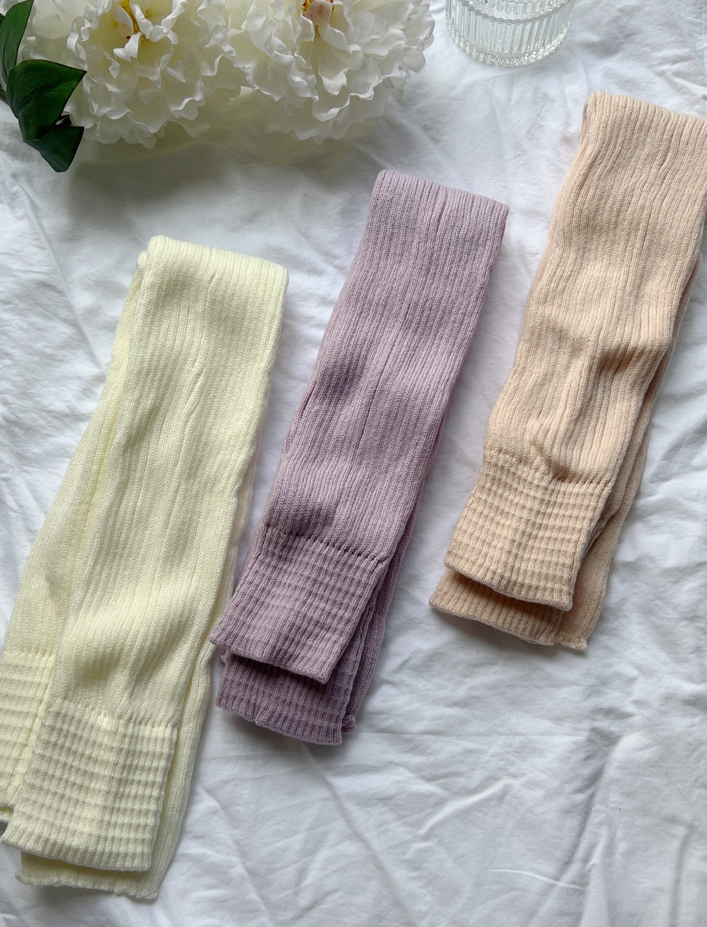 LAVENDER LEG WARMERS